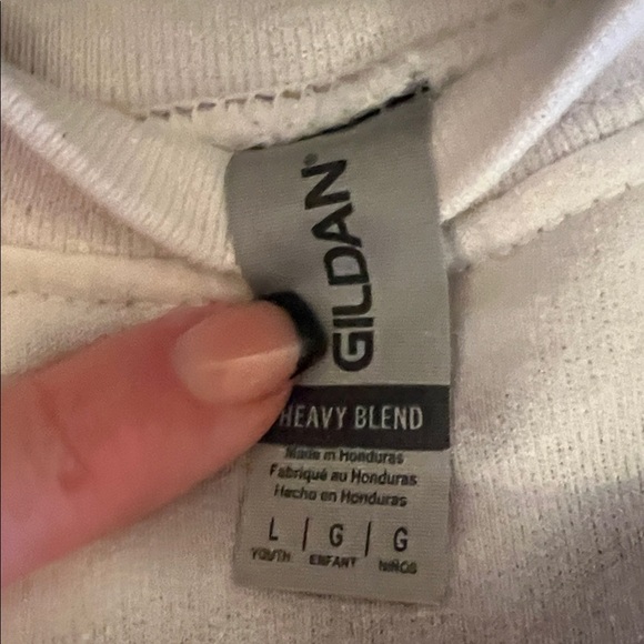 Gildan Heavy Blend White Sweatshirt - Picture 2 of 4
